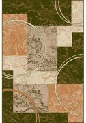 Covor modern verde olive 15001 Selectează mărime: 080 X 150