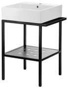 Set dulap baza negru mat +lavoar alb Deante Temisto 50x66.5x70 cm