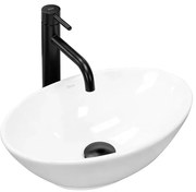 REA-U5804 - Lavoar pentru blat PAMELA MINI, 26,5 x 40 cm, ceramică, alb lucios