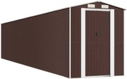 vidaXL Șopron de grădină, maro închis, 192x1021x223 cm oțel galvanizat