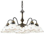 Kolarz 731.85.160 - Candelabru suspendat pe lanț NONNA 5xE27/75W/230V cu motive florale, finisaj aur roz
