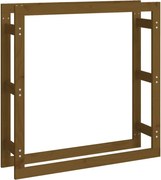 vidaXL Rastel lemne de foc, maro miere, 100x25x100 cm, lemn masiv pin