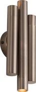 Moderne wandlamp donker brons 3-lichts - Pipes
