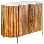 Comoda lemn de mango, marmura alba TRES CHIC 105cm