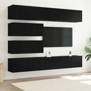 vidaXL Set comodă TV 6 pcs Stejar negru 100 x 30 x 30 cm Lemn compozit