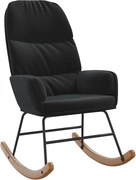 vidaXL Scaun balansoar, negru, catifea