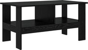 vidaXL Masă de cafea Stejar Negru 90 x 50 x 45 cm Lemn compozit