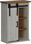 vidaXL Dulap suspendat HALDEN cu ușă glisantă alb 49x22,5x70 cm pin