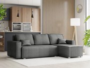 Canapea extensibila cu colt bilateral SMART COSARO, gri + 2 perne GRATUIT