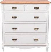 Comoda, L100 45 H106 cm, alb antic natur antic, , lemn masiv