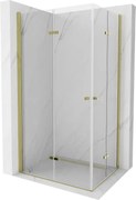 Mexen Lima Duo cabină de duș pliabilă 100 x 90 cm, transparentă, aurie - 856-100-090-50-00-02