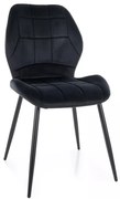 Scaun Jake velvet negru/negru Blu19