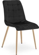 Scaun de masa SPLIT VELVET, neagra