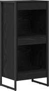 vidaXL Dulap pentru cărți Stejar Negru 80 x 30 x 155 cm Lemn compozit
