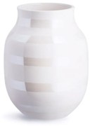 Vază din gresie Kähler Design Omaggio, înălțime 20 cm, alb
