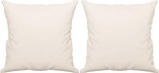 vidaXL Perne decorative, 2 buc., bej, 40x40 cm, microfibră