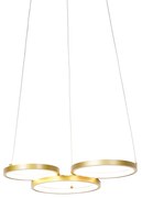 Lampă pendant aurie incluzând LED cu dimmer în 3 trepte cu 3 lumini - Rondas