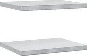 vidaXL Rafturi de perete, 2 buc., 50x40x3 cm, argintiu oțel inoxidabil