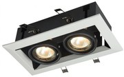 Plafoniera incastrabila cu doua spoturi Metal, alb MYDL008-2-02-W
