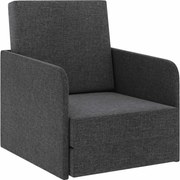 vidaXL Fotoliu pat extensibil, gri închis, material textil