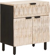 vidaXL Dulap de noapte Alb 50 x 33 x 60 cm Lemn de mango solid