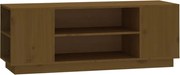 vidaXL Comodă TV, maro miere, 110x35x40,5 cm, lemn masiv de pin