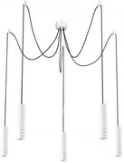 Lustra cu pendule design modern Locus 5 alba ZZ AZ3406