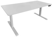 Birou cu inaltime reglabila electrica WHITE DESK 140cm