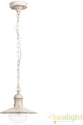 Lustra, Pendul de exterior cu protectie IP44, finisaj alb antic, diametru 24cm, Oslo 8740 RX