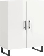 vidaXL Dulap, alb extralucios, 69,5x34x90 cm, lemn compozit