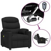 vidaXL Fotoliu de masaj electric rabatabil, negru, textil