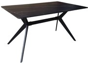 Masa Bucatarie/Dining Nappas MDF Finisaj Marmura Neagra 140x80x75cm