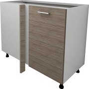Corp Baza Colt Lecce, Stejar Sonoma Inchis/Alb, 98 x 50 x 80 cm