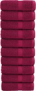 vidaXL Prosoape de baie premium, SOLUND, 10 buc., bordeaux, 30x30 cm, 600 g/m²