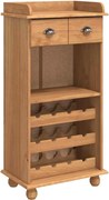 vidaXL Cabinet pentru vin ASKIM Ceară de Miere 57 x 37 x 114 cm