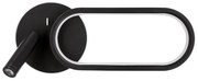 LED Aplica MONET 13W + 2W, 230V, 3000/4000/6000K, negru