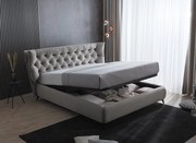 Pat matrimonial Amelia 3 cu spatiu depozitare si saltea inclusa