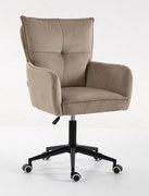 HR250K Scaun Catifea Latte Bază Neagră