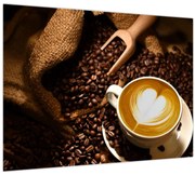 Tablou pe sticlă - O ceașcă de cafea (70x50 cm)