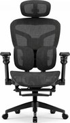 RESIGILAT- AEROMAX PRO SLIDING Scaun ergonomic, Sezut Translatie, cotiere 6D, Tetiera 3D, Suport lombar dublu ajustabil, Suport picioare, Umeras, Full Mesh, Negru