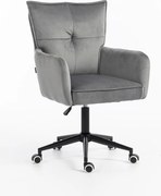 HR250K Scaun Catifea Grafit Bază Neagră