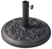 Outsunny Bază Stabilă pentru Umbrelă Rotundă, 9kg, din Rășină, Design Modern, Φ45.5x32cm, Bronz | Aosom Romania