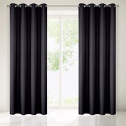 Draperii elegante negre 140 x 250 cm