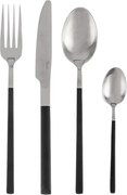 Tacâmuri negre-argintii din oțel inoxidabil 24 buc. Skandi – Orion