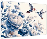 Tablou - Colibri deasupra florii (90x60 cm)