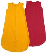 Set 2 saci de dormit de vara pentru copii din muselina dubla 3-18 Kidizi curry chilli, 0.3 tog