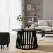 Masuta Cafea Rotunda Dominom, MDF , Neagra, Diametru 80 Cm