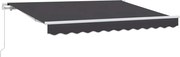 vidaXL Cortina Retractabilă Manual Antracit 250 x 200 cm țesătură