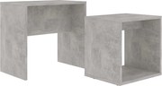 vidaXL Set măsuțe de cafea, gri beton, 48x30x45 cm, lemn prelucrat
