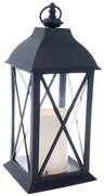 Lanterna cu lumânare LED Dalma, 14 x 30,5 x 14 cm,alb cald, plastic